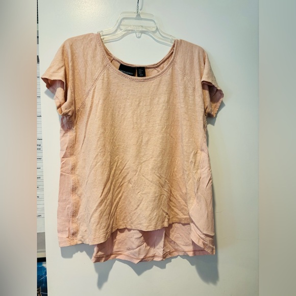 Cynthia Rowley Tops - CYNTHIA ROWLEY Light Pink Short Sleeve Top, Size XL